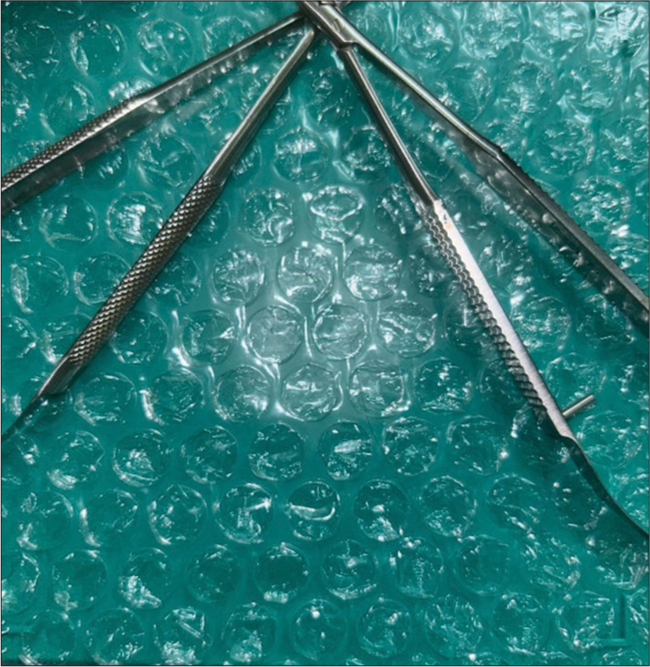 Use of bubble wrap in microsurgery training.